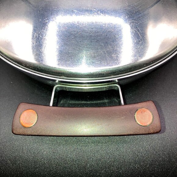 1950's Presto Twin Bakelite Handle Copper Core Skillet With Lid - Picture 3 of 11